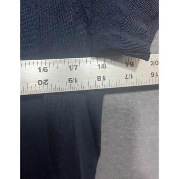 Zara Womens Ribbed Short Sleeves Polo Navy Blue Size M NWT $46 - Picture 8 of 12